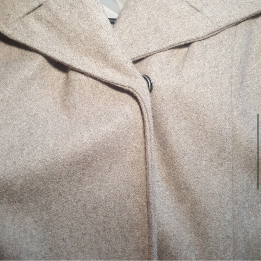 Merona Wool Blend Taupe Tie Coat - Picture 6 of 8